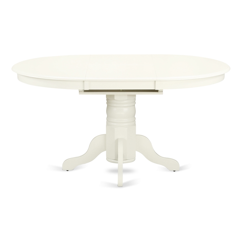 East West Furniture 5-Piece Kitchen Table Set in Linen White/Light Beige