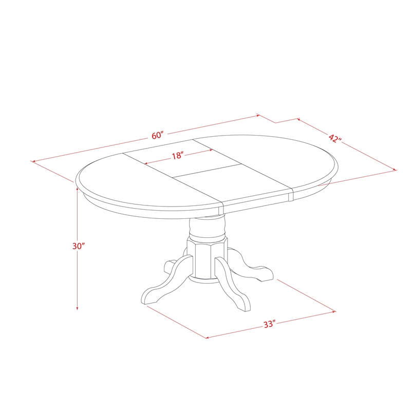 East West Furniture 5-Piece Kitchen Table Set in Linen White/Light Beige