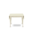East West Furniture 5-Piece Dining Table Set in Linen White/Black