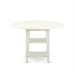 East West Furniture 5-Piece Kitchen Table Set in Linen White/Platinum Gray