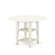 East West Furniture 5-Piece Kitchen Table Set in Linen White/Platinum Gray