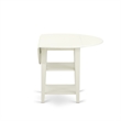 East West Furniture 5-Piece Kitchen Table Set in Linen White/Platinum Gray