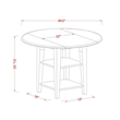 East West Furniture 5-Piece Kitchen Table Set in Linen White/Platinum Gray