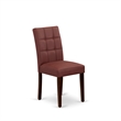 East West Furniture 5-Piece Dining Set in Mahogany/Burgundy