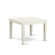 East West Furniture 5-Piece Dining Room Set in Linen White/Black