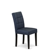 East West Furniture 5-Piece Dining Table Set in Black/Dark Navy Blue