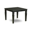 East West Furniture 5-Piece Modern Dining Set in Black/Dark Navy Blue