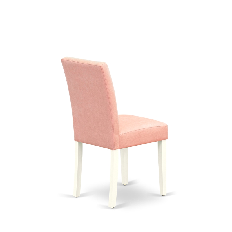 East West Furniture 5-Piece Dinette Set in Linen White/Beige Red