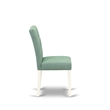 East West Furniture 5-Piece Dining Room Set in Linen White/Willow Green