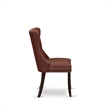 East West Furniture 7-Piece Dining Table Set in Distressed Jacobean/Burgundy