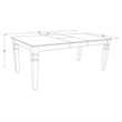 East West Furniture 9-Piece Dining Table Set in Black/Black