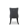 East West Furniture 9-Piece Dining Set in Black/Platinum Gray