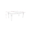East West Furniture 9-Piece Dining Table Set in Black/Dark Navy Blue