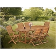BSHD7CANA - Outdoor Patio Dining Sets - Natural Oil Finish