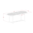 East West Furniture 9-Piece Patio Garden Table Set in Natural Oil