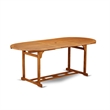 East West Furniture 9-Piece Patio Dining Set in Natural Oil