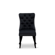 East West Furniture 3-Piece Kitchen Table Set in Black/Black