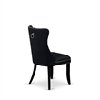 East West Furniture 3-Piece Kitchen Table Set in Black/Black