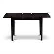 East West Furniture 3-Piece Kitchen Table Set in Black/Navy Blue