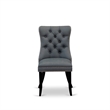 East West Furniture 3-Piece Kitchen Table Set in Black/Platinum Gray