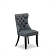 East West Furniture 3-Piece Kitchen Table Set in Black/Platinum Gray