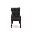 East West Furniture 3-Piece Dining Set in Mahogany/Dark Gray