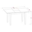 East West Furniture 3-Piece Kitchen Table Set in Mahogany/Light Beige