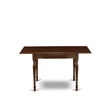 East West Furniture 3-Piece Kitchen Table Set in Mahogany/Light Gray
