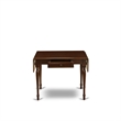 East West Furniture 3-Piece Kitchen Table Set in Mahogany/Light Gray