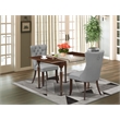 East West Furniture 3-Piece Kitchen Table Set in Mahogany/Light Gray
