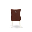 East West Furniture 3-Piece Dinette Set in Linen White/Burgundy