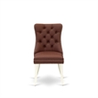 East West Furniture 3-Piece Dinette Set in Linen White/Burgundy