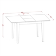 East West Furniture 3-Piece Kitchen Table Set in Mahogany/Navy Blue