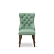 East West Furniture 3-Piece Dining Set in Willow Green/Antique Walnut