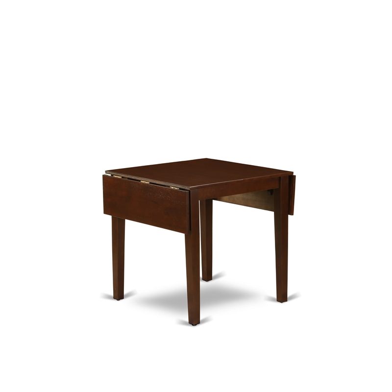 East West Furniture 3-Piece Kitchen Table Set in Mahogany/Navy Blue