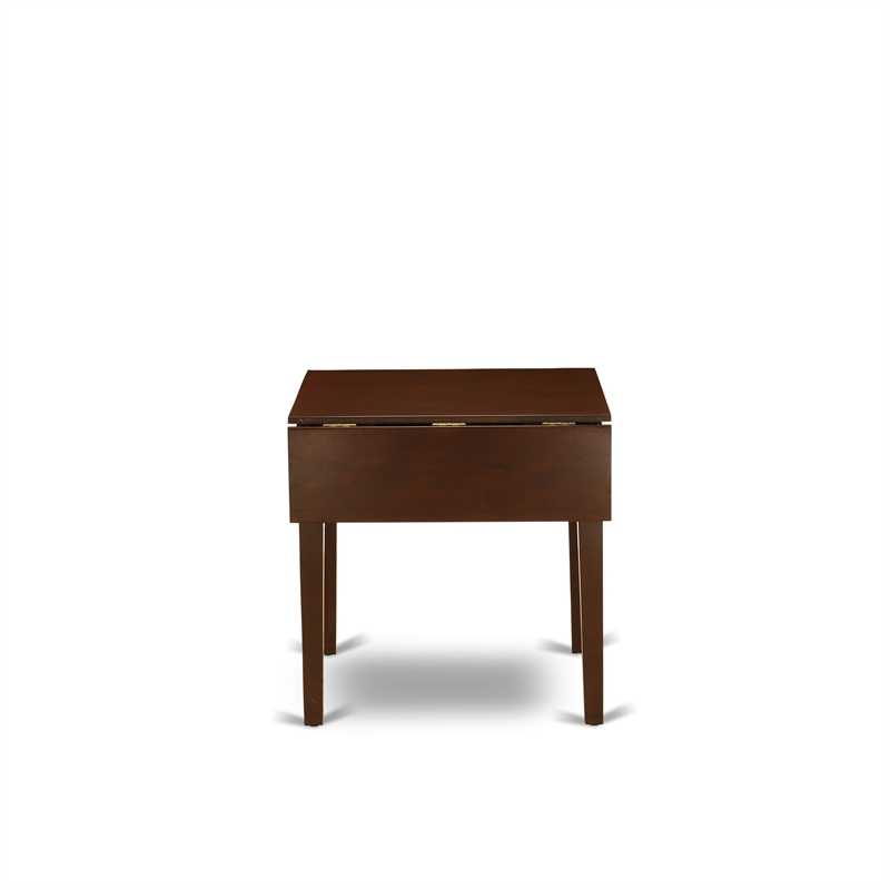 East West Furniture 3-Piece Kitchen Table Set in Mahogany/Navy Blue