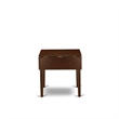 East West Furniture 3-Piece Kitchen Table Set in Mahogany/Navy Blue