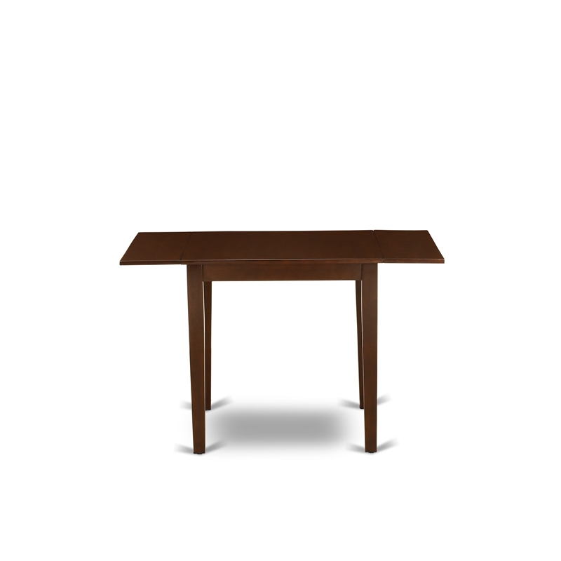 East West Furniture 3-Piece Kitchen Table Set in Mahogany/Navy Blue