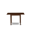 East West Furniture 3-Piece Kitchen Table Set in Mahogany/Navy Blue
