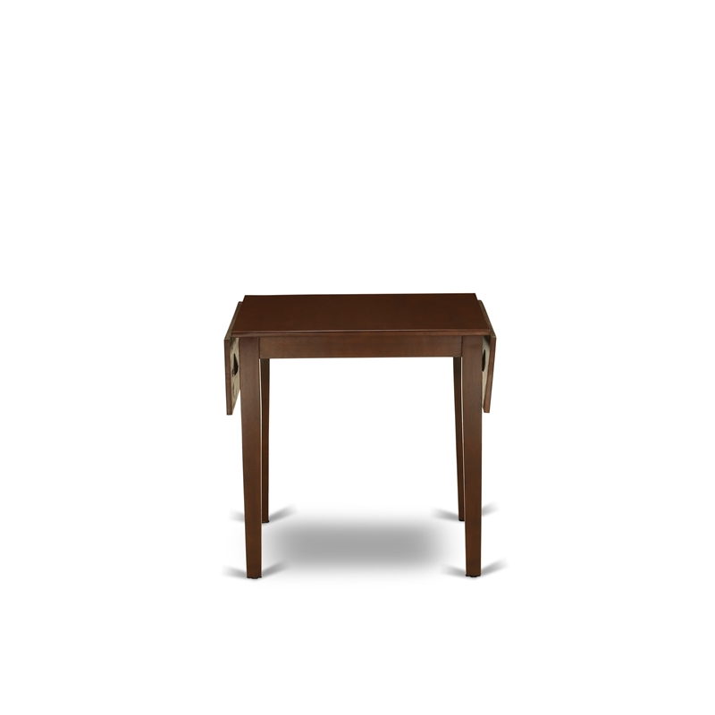 East West Furniture 3-Piece Kitchen Table Set in Mahogany/Navy Blue