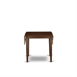East West Furniture 3-Piece Kitchen Table Set in Mahogany/Navy Blue