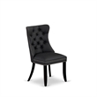 East West Furniture 3-Piece Dining Table Set in Black/Dark Gray