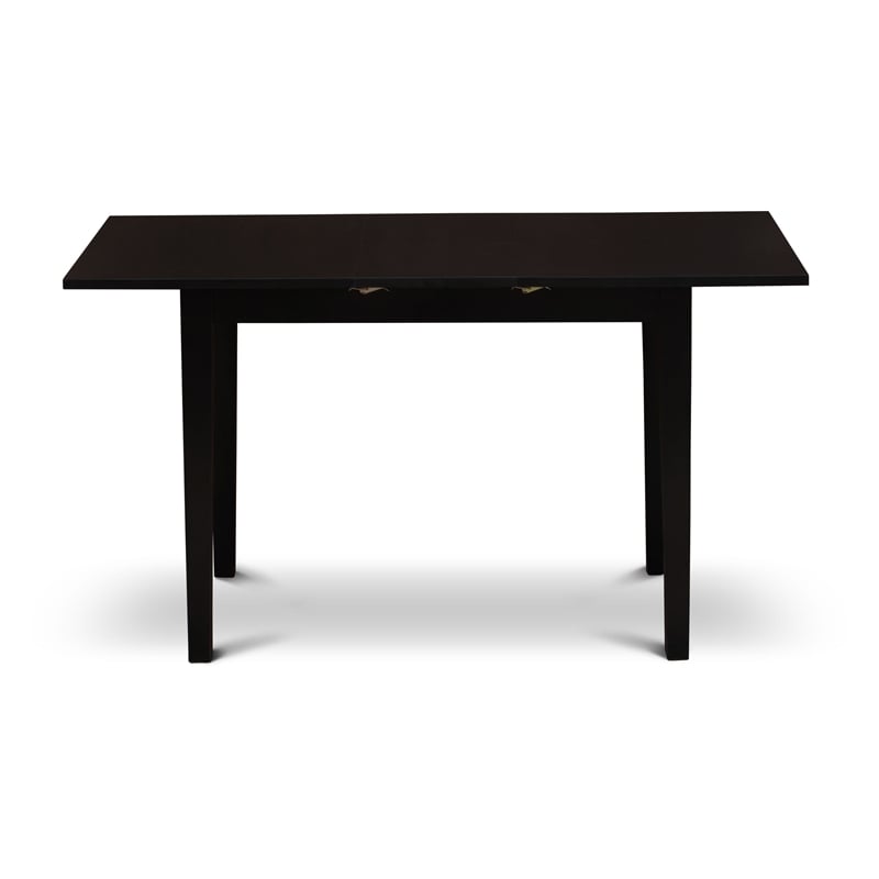 East West Furniture 3-Piece Dinette Set in Black/Light Gray