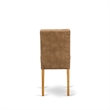 East West Furniture 3-Piece Kitchen Table Set in Oak/Brown Textured