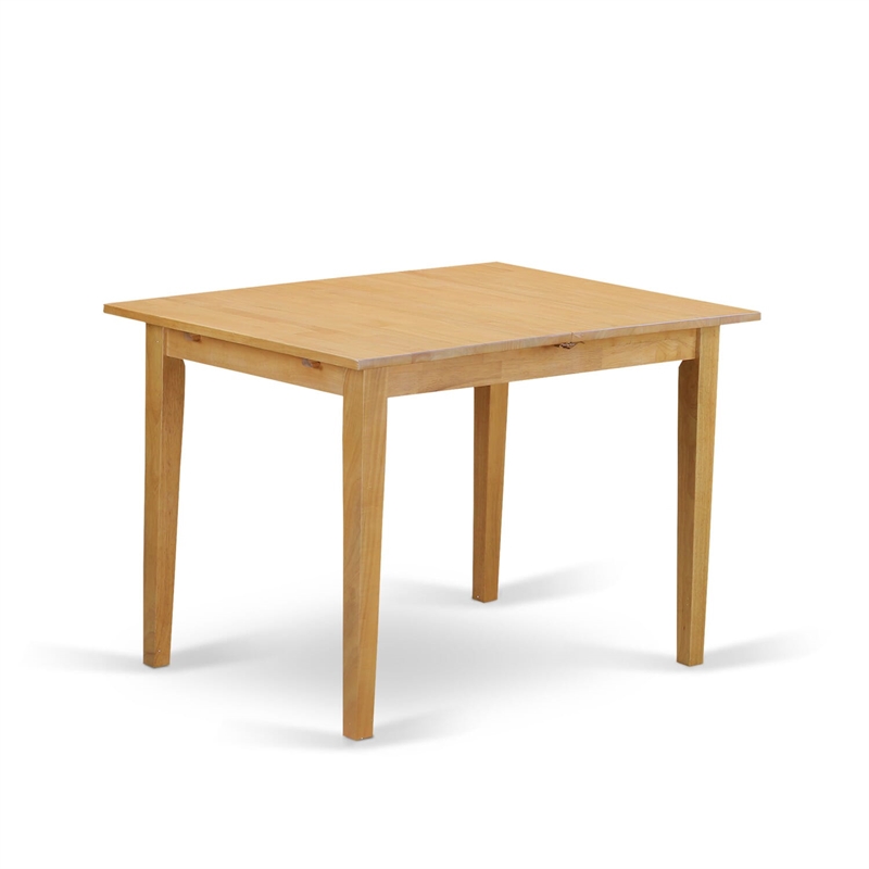 East West Furniture 3-Piece Kitchen Table Set in Oak/Brown Textured