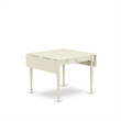 East West Furniture 3-Piece Kitchen Table Set in Linen White/Navy Blue