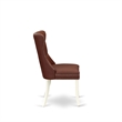 East West Furniture 3-Piece Dinette Set for Small Spaces in Linen White/Burgundy