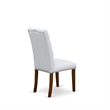 East West Furniture 5-Piece Dining Room Set in Antique Walnut/Gray