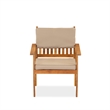 East West Furniture Outdoor Wood 3PC Coffee Table Set in Natural Oil/Light Brown