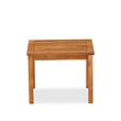 East West Furniture Outdoor Wood 3PC Coffee Table Set in Natural Oil/Light Brown